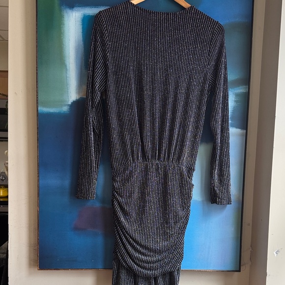 KRISA surplice ruched skirt dress in glam - Picture 7 of 12